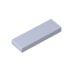 Gobricks 63864 Foundation Plate Tile 1x3 50 Pieces GDS-562 Compatible with Lego Building Blocks Color:light blue gray — image 1
