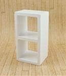 Melody Jane Dollhouse 2 Cube Display Unit Modern White Wood Shelves Miniature