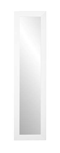 Brandtworks Bm3Thinh Modern Over The Door Full Length Dressing Mirror, Matte White #TOP1