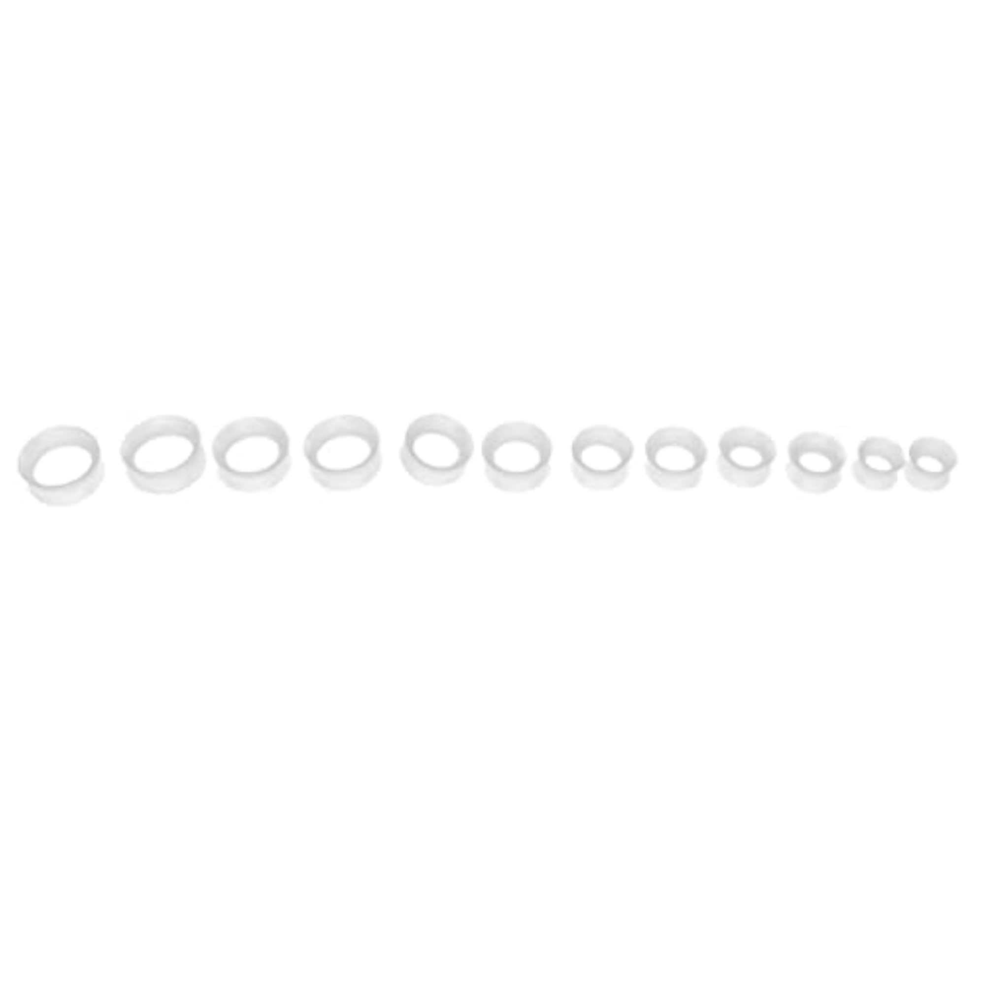 7 Pairs Flexible Silicone Ear Gauges Thin Soft Plugs