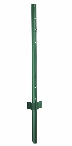 Garmix Metall Pfosten Zaunpfosten Zaunpfhal für Gartenzaun 125cm Grün 11 Stück