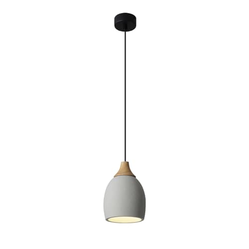 TIGKHAE Kitchen Island Concrete Pendant Lights with Dimmable LED Suspension Hanging Lamps 5.75In Cement Chandeliers Adjustable Hanging Ceiling Pendant Light for Foyer Bedsid Dining Room (Gray)