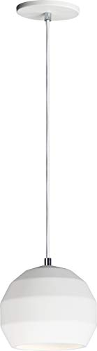 Et2 E25035-Wt Hive White Gypsum & Concrete Mini Led Pendant Ceiling Lighting, 1-Light 7 Watt, 7"H X 8"W, White #TOP6