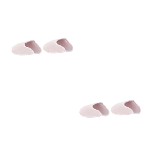 PACKOVE 2pcs Elastic Tiptoe Covers Light Pink Protective Dance Caps Comfortable Fabric Gel Design for Ballet Latin Eases Forefoot Pressure Durable Breathable Tiptoe Covers