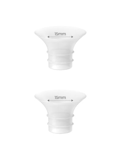 Image of eufy Security Wearable Breast Pump S2 /S2 Pro, 15mm Sizing Inserts (2-Pack) | Pump Replacement Parts: Silicone, Easy to Install, Comfortable and Precise Fit for Better suction and Efficient Pumping