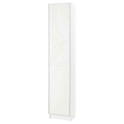 IKEA Billy/HÖGBO - Estantería combinada con puertas de cristal, 40 x 30 x 202 cm, color blanco