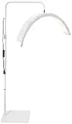 Luminaria Meia Lua Estetica Mesa Spa Arco 3 Tons Ajustavel Salao Beleza Limpeza De Pele Luminária Led Ring Light Extensã(Branco com diamantes)