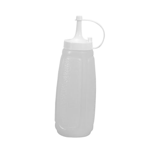 ELAYARD Botella Exprimible para Condimentos con Tapa Blanca Dispensador Portátil para Salsa de Ensalada y Cocina Diseño Ligero y Fácil de Limpiar para Bbq Aceite y Ketchup