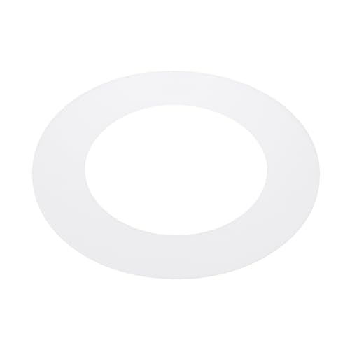 PATIKIL 5 ID 7.5 OD Plastic Trim Ring Ceiling Light Goof Rings Matte Circular Light Cover Lighting Fixture for Ceiling Wall Recessed Can Downlights Translucent Matte White