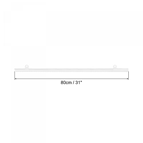 Image of MECCANIXITY PVC Poster Hanger Rail Poster Strip Bar 80cm /31inch Clear with Clips for Poster, Map, 4 Set