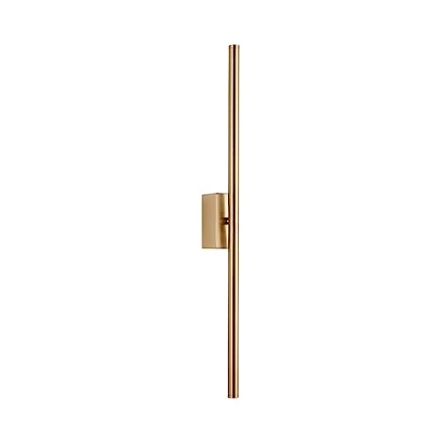 Applique murale LED linéaire or et noir pour éclairer un couloir moderne