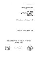 Other Apostolates Today 0912422807 Book Cover