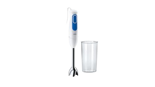 Braun MQ3000WH SMOOTHIE + Mixeur plongeant avec Variateur Gris/Blanc 700 W
