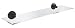 Produktbild GROHE Start, Glasablage ohne Bohren (vielseitig einsetzbar im Bad, 53cm breit (Bohrabstand 28cm), zum Kleben oder Bohren, mit Schrauben & Dübel, ohne Kleber), rund, schwarz, 412022430