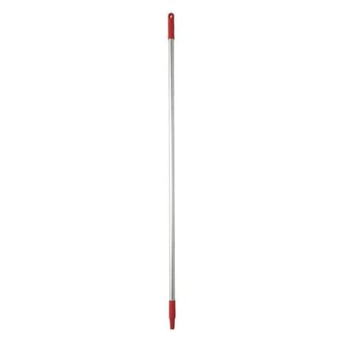 Image of Vikan 1460mm Color Coded Handle, 1 in Dia, Red, Aluminum 29594-1 Each