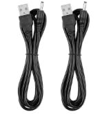 Image of 2 Park Charger Cord Replacement for Flawless Pedi, Electronic Pedicure Tool - USB to DC 3.5 * 1.35mm Barrel Cable 6 ft
