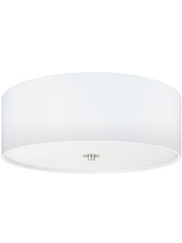 Plafonnier en tissu moderne blanc 3 lumières pour chambre enfant