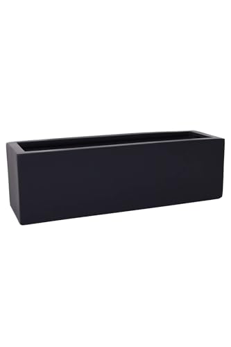 VIVANNO Blumenkasten Balkonkasten Pflanzkasten Fiberglas FLOBO anthrazit - 15x60x17 cm