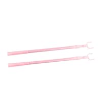 UTHCLO 2pcs Adjustable Telescoping Clothes Reach Rod Pink Retractable Clothesline Pole for Hanging Laundry and Reaching High Places Portable Clothes Rod
