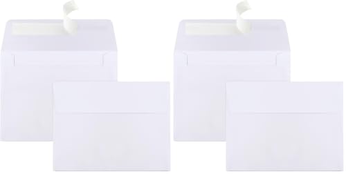 Image of 140 Packs Invitation Envelopes, A2 Envelopes White, Postcard Envelopes, Envelopes for 4.5x5.5 Cards, Envelopes for Invitations, Envelopes Self Seal for Photos RSVP, Greeting Cards