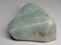 Amazon.co.jp: 淡青緑 123g (白) 翡翠 原石 ヒスイ 鉱物 鑑賞石 糸魚川