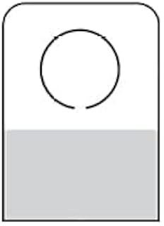 Round Hole Hang Tab with Adhesive 1,000 Pack. (.875" X 1.218") Hang Tabs Made with 100% Post Industrial Recycled Plastic. Safe No VOC Adhesive.
