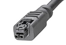 Molex/Waldom, 245130-0230, Nano-Fit-to-Nano-Fit Off-The-Shelf (OTS) Overmolded Cable Assembly - 2 Circuits - Single Row - 0.098 (2.50mm) Pitch - 9.84' (3.00m) Length - Black. (10 Item/s)