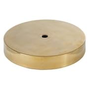 Image of B&P Lamp Antique Brass Spun Brass Lamp Base, 4 Inch Diameter, Modern Style, No Wire Hole, 1 /8F Center Hole
