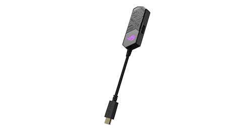 Image of ASUS ROG Clavis USB-C Gaming DAC (ESS 9281 Quad DAC Amplifier, AI Noise-Canceling Mic, MQA Rendering, Aura Sync RGB, Compatible with PC, Mobile, Playstation 5, and Switch)