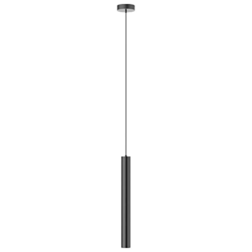 Lámpara colgante de aluminio RAGGZZ de diseño minimalista negro con LED de luz cálida