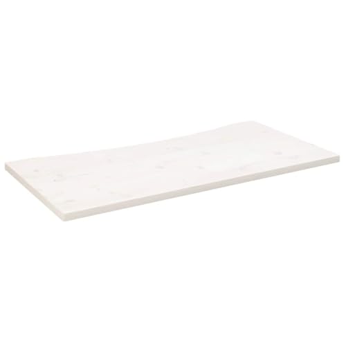 VidaXL Tablero de Escritorio Madera Maciza Pino Blanco 100x50x2 5 cm Superficie de Escritorio de Mesa