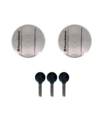 RB-Locks - Lot de 2 Serrures Antivols Haute-Sécurité 1 Point intérieure pour Véhicules Utilitaires, Verrouillage Manuel, Acier Inoxydable