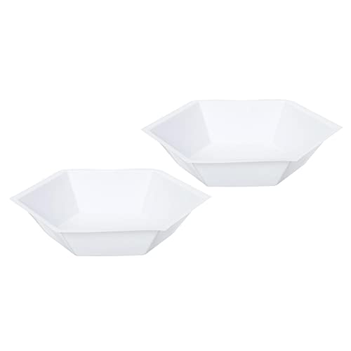 Tool parts 2pcs Hexagonal Weigh Boats - Plastic Large Scale Trays Powder Dispenser - White