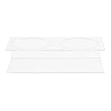 WEKADRIN Portavasos Acrílico Transparente 17x8x4.5 Cm con 2 Compartimentos para Exhibición de Bebidas en Hoteles y Supermercados, Soporte Compacto para Botellas de Loción y Agua, Estante