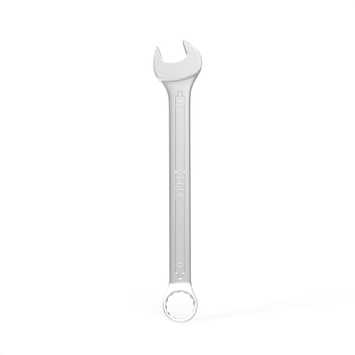 Image of Groz Combination Spanner 15 mm, Length 185 mm | DIN 3113 Standards | Chrome Vanadium, Matt Satin Chrome Combination Wrench Tool | CSP /DIN /15G