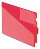 OUTGUIDES, Vinyl, Pack of 12, Letter Size, Center TAB, 2 Pocket, 8 Colors, A Dozen OUTGUIDES. (RED)
