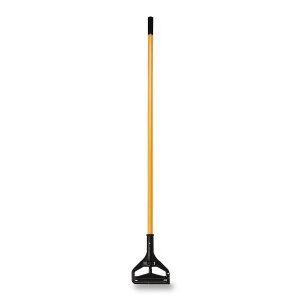 Mop Handle, Plastic Head, Thumbwheel Adjust., 60" Handle