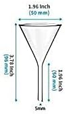 RG - Borosilicate Glass Funnel for Laboratory and Bottle Hot Oil or Liquid Chemicals Solutions - 50(mm) 75(mm) 100(mm) - Pack of 3