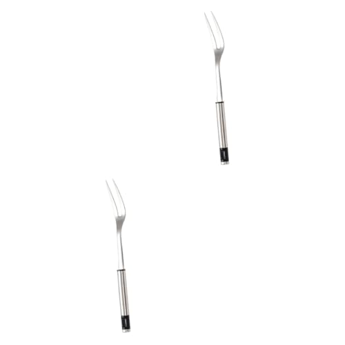 ifundom Stainless Steel Bbq Fork Durable Meat Fork for Barbecue Scald Long Handle Design Easy to Clean Outdoor Grill Tool for Roasting Meat and Skewering Food