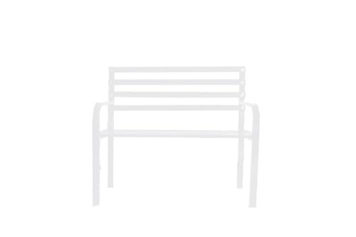 Image of Amazon Brand - Solimo Metal 2 Seater Garden Bench | Durable Outdoor Park Bench for Balcony Patio Terrace, Living Room | Ideal Indoor and Outdoor Seating Furniture (White)
