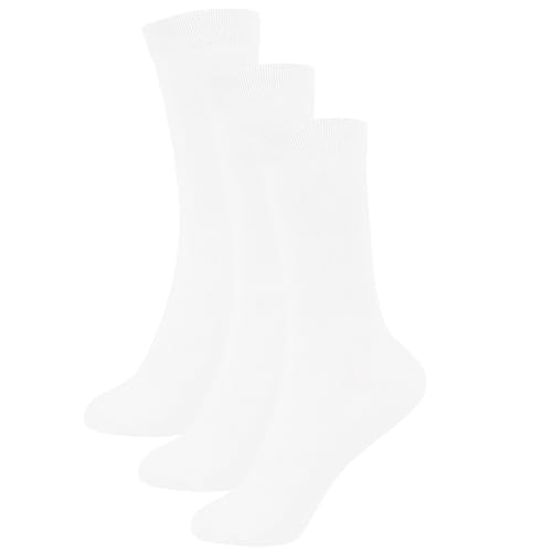 Girls Boys Pack of 3 Plain Knee High School Socks Stylish Durable Comfortable For Daily Wear School Footwear Socks