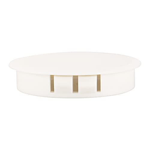 Image of Baomain 25-Pack Plastic Hole Plugs White 2 inch (50mm) Locking Hole Plugs HP-50 Snap-in Panel Covers for Furniture, Cabinets & Automotive