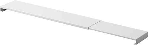 山崎実業(Yamazaki) 伸縮 排気口カバー フラットタイプ ホワイト W44.5〜77×D10×H2.5cm プレート Plate 薄型 油はねガード 伸縮式 2902