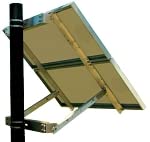 TPSM-80x4-UNI - Solar Panel Mount for 2X or 4X 70-85W Solar Panels or 1x 350W Panel, Supports Panels up to 54" Wide, 15-65deg Tilt Adj, Mounts to 1.6" to 4.5" Dia Poles, 90MPH Wind Rating