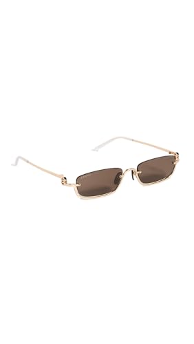GUCCI Unisex GG1278S Sunglasses, Gold-Gold-Brown, 55