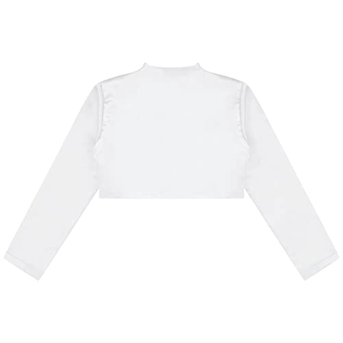 Kids Girls Long Sleeves Bolero Coat Wedding Pageant Shrug Flower Dress Cover Up Short Cardigan Jacket4