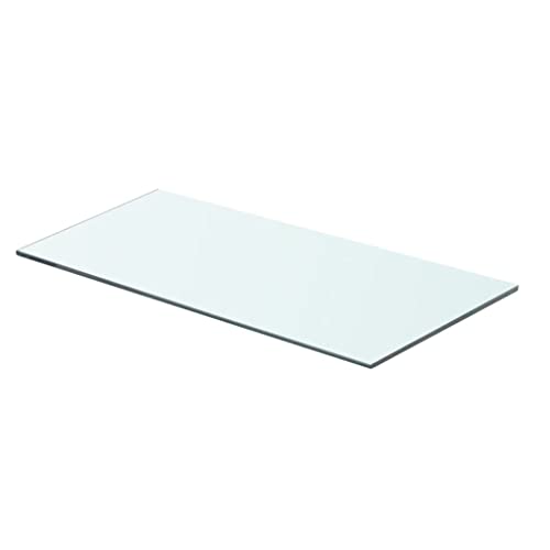 Mensola sospesa in vetro trasparente, per camera da letto, soggiorno, bagno, cucina, ufficio, 60 cm x 25 cm