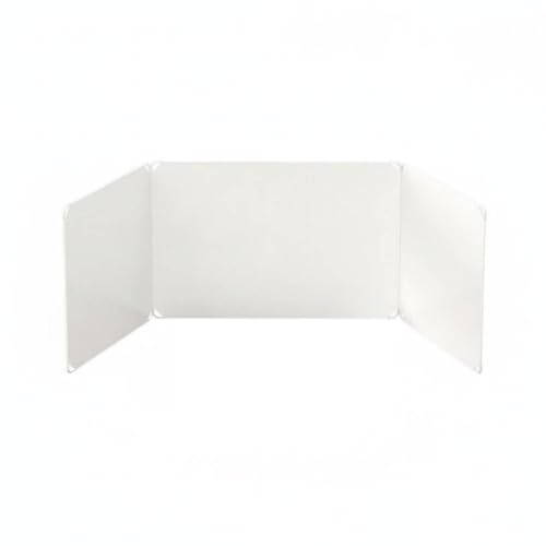predolo Mampara de Escritorio Plegable Diseño Flexible Pantalla Divisoria de Mesa Portátil Ahorra Espacio Panel Divisor para Escuela, Blanco, 45 30 30