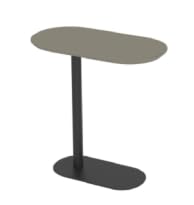 Neo FrontPowder Coated Coffee Table with a Black Metal Base, Bedside Table CPFN-ASC10