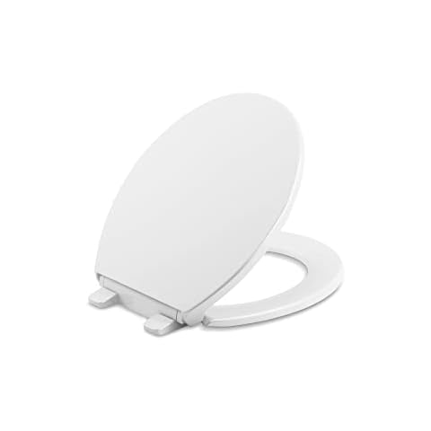Kohler Brevia Round Toilet Seat with Quiet-Close Seat and Quick-Attach Hardware Cover
